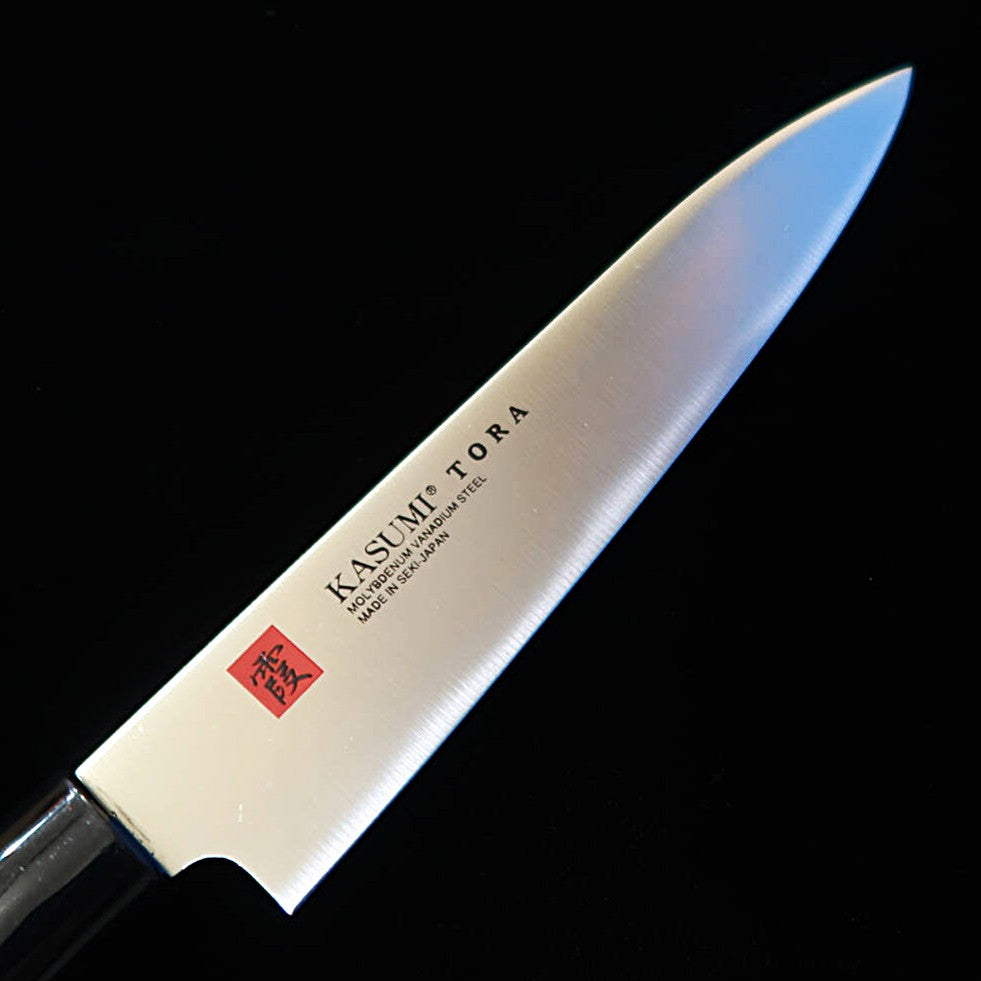 Sumikama TORA Kasumi Petty Knife, Molybdenum Steel, Black Lacquered Wood Handle, No. 36845 (150mm)