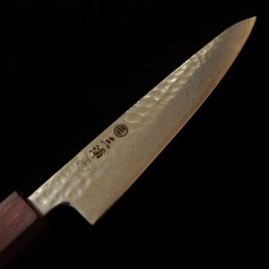 Miura MIURA Petty acero Gingami nº3, damasco tsukishiro, mango octogonal morado (135 mm)