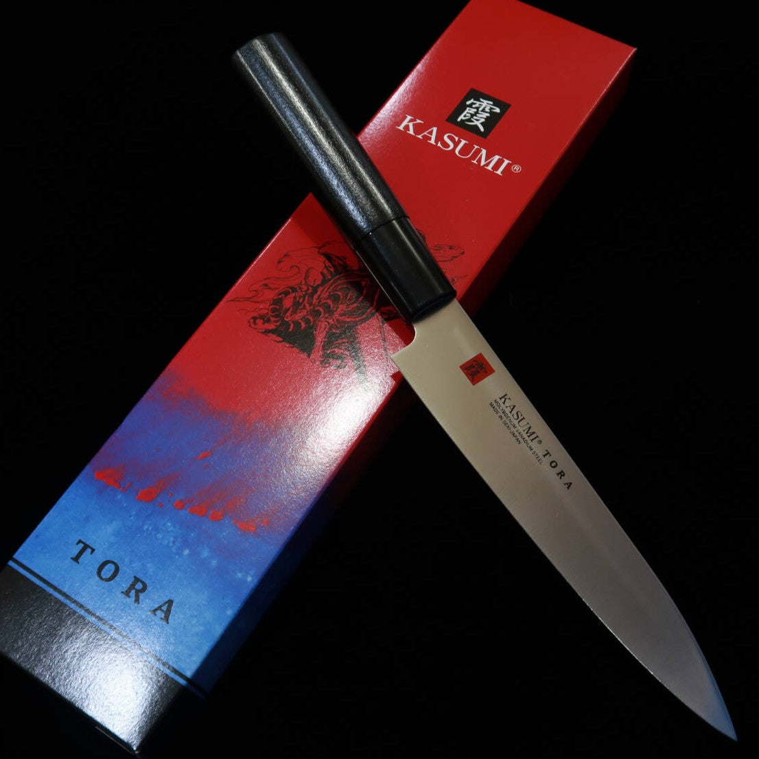 Sumikama TORA Kasumi Petty Knife, Molybdenum Steel, Black Lacquered Wood Handle, No. 36845 (150mm)