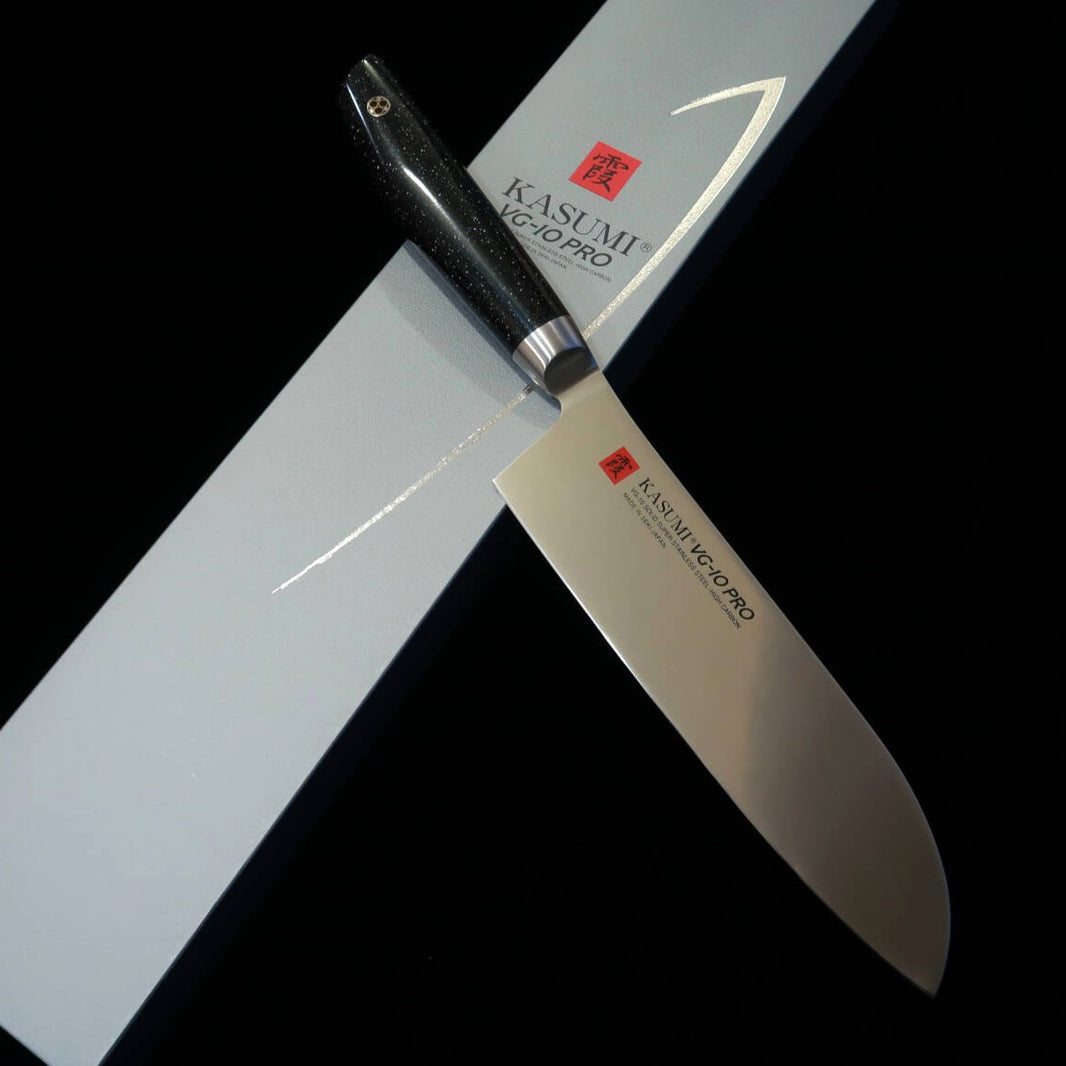 SUMIKAMA, Kasumi VG-10 PRO, Santoku, Manche en marbre artificiel No.54018 (180 mm)