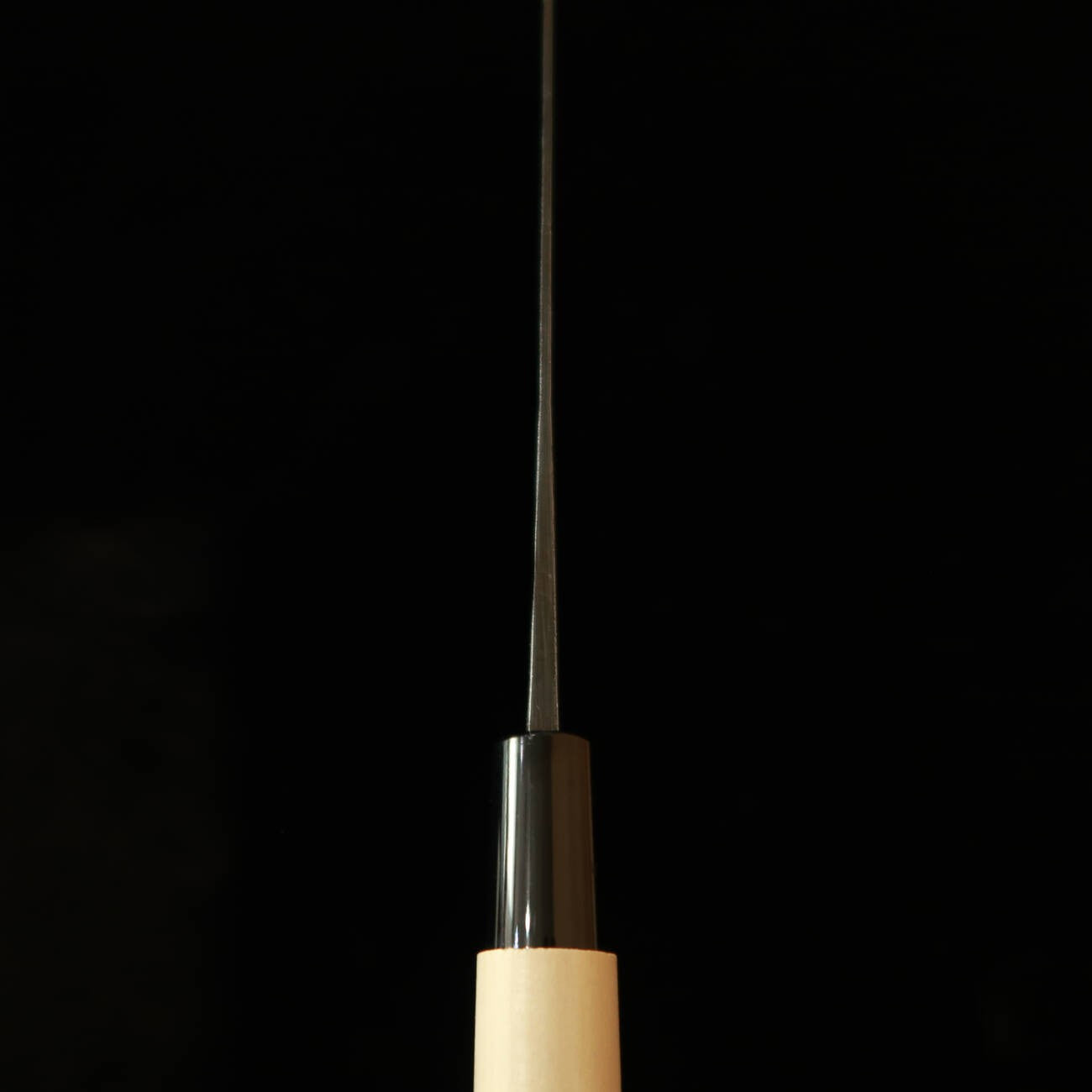 三浦MIURA 鍛造菜切 白紙二号 黒打ち プラ朴丸柄（135mm）