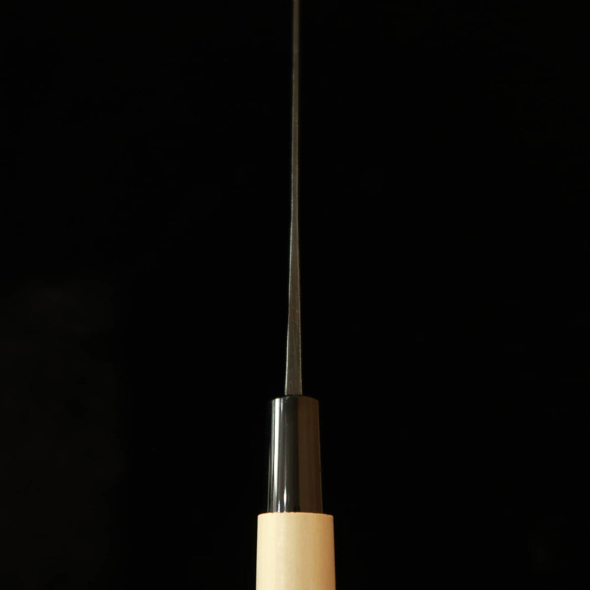 Miura MIURA nakiri forjado, Shirogami nº2, acabado negro, mango redondo de plástico y magnolia (135 mm)