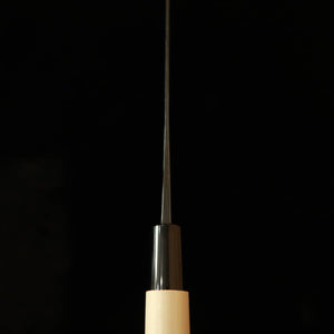 Miura MIURA nakiri forjado, Shirogami nº2, acabado negro, mango redondo de plástico y magnolia (135 mm)