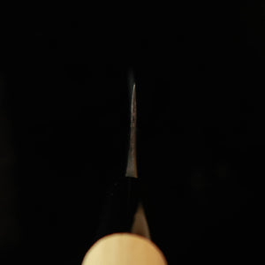 Miura MIURA nakiri forjado, Shirogami nº2, acabado negro, mango redondo de plástico y magnolia (135 mm)