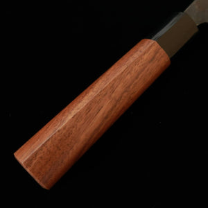 MIURA Nakiri tipo naginata Shirogami nº2, forja negra, mango tipo castaña de nogal (175 mm)