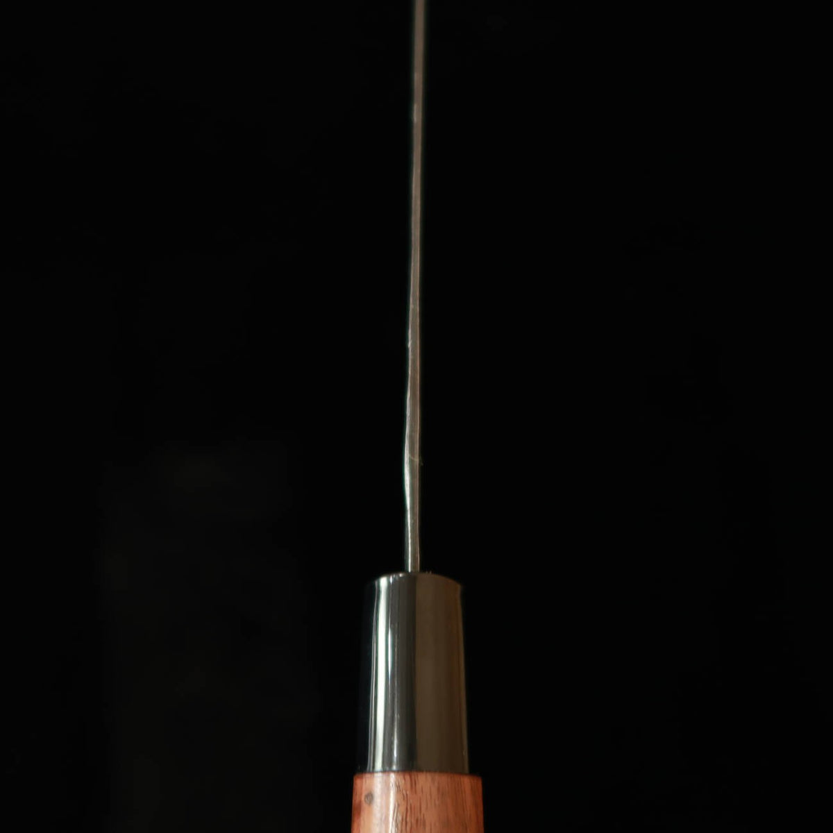 MIURA Nakiri tipo naginata Shirogami nº2, forja negra, mango tipo castaña de nogal (175 mm)
