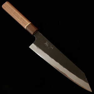 Miura Genbu Kengata Gyuto Shirogami #2 Kuro-uchi SGW Octagonal Handle (210mm)