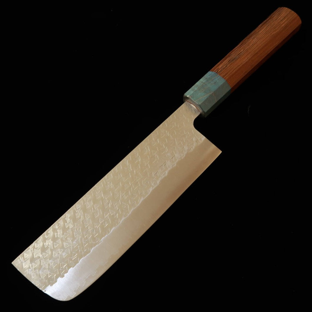 MIURA Miura Fubuki nakiri SG2, acabado martillado, mango de tetsuboku/kaisei (165 mm)