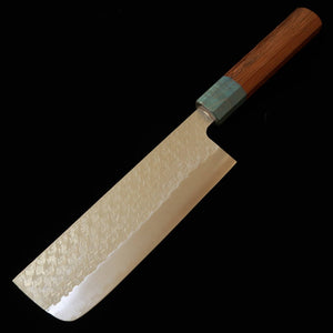 MIURA Miura Fubuki nakiri SG2, acabado martillado, mango de tetsuboku/kaisei (165 mm)