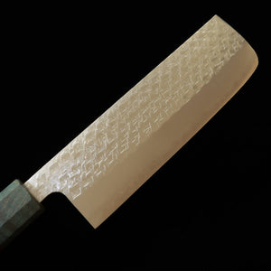 MIURA Miura Fubuki nakiri SG2, acabado martillado, mango de tetsuboku/kaisei (165 mm)
