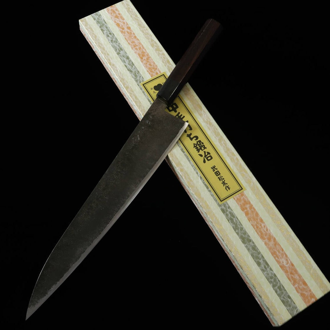 TAKEDA Facas - Forja artesanal de Bitchū - Faca Sasano (Shaku) - Aço Hitachi Aogami Super (300mm)