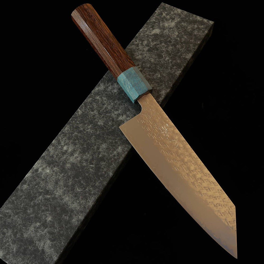 三浦MIURA 吹雪 剣型文化 SG2 鎚目 鉄刀木/海青柄（170mm）