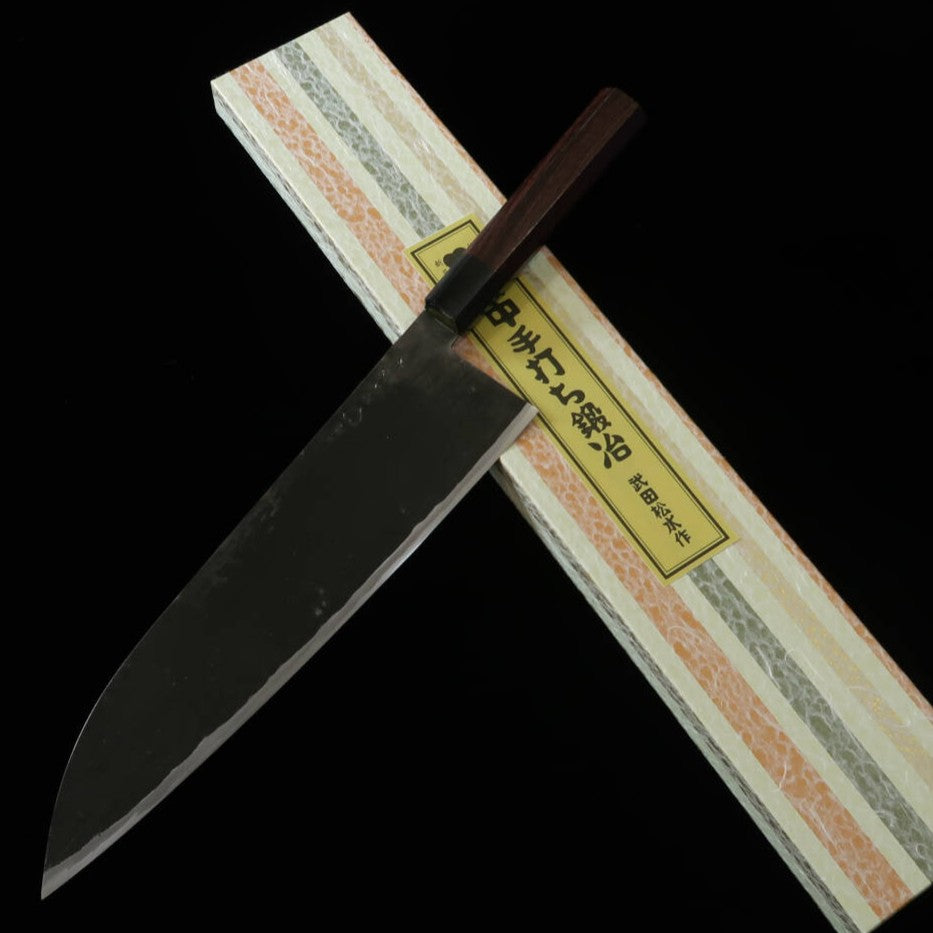 Couteau de chef TAKEDA, forgeron de Bitchū, lame forgée à la main, acier Hitachi Aogami Super (270 mm)