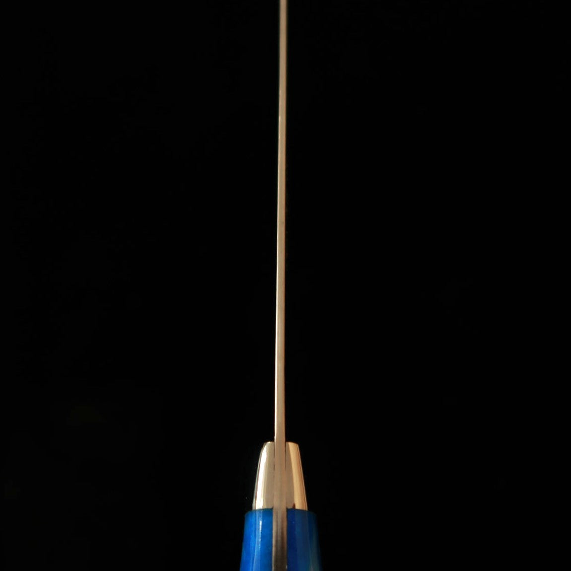 SAJI TAKESHI Santoku VG10 Damasco de color mango acrílico azul (180 mm)