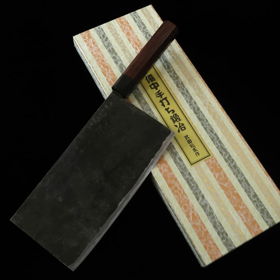 Takeda Cutelaria - Cutelo chinês grande forjado à mão Bitchu, aço Hitachi Aogami Super (220~240mm)
