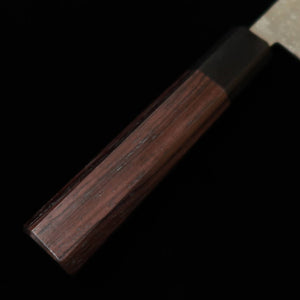 Miura Ginsan Double-Edged Utility Knife with Rosewood Octagonal Handle (120mm)