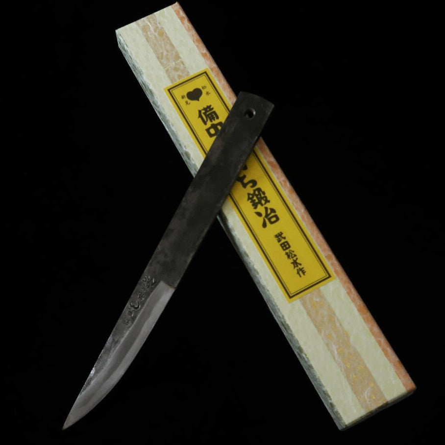 TAKEDA Cutelaria Bitchu Forjada à Mão Aço Hitachi Aogami Super Faca Pequena (80mm)
