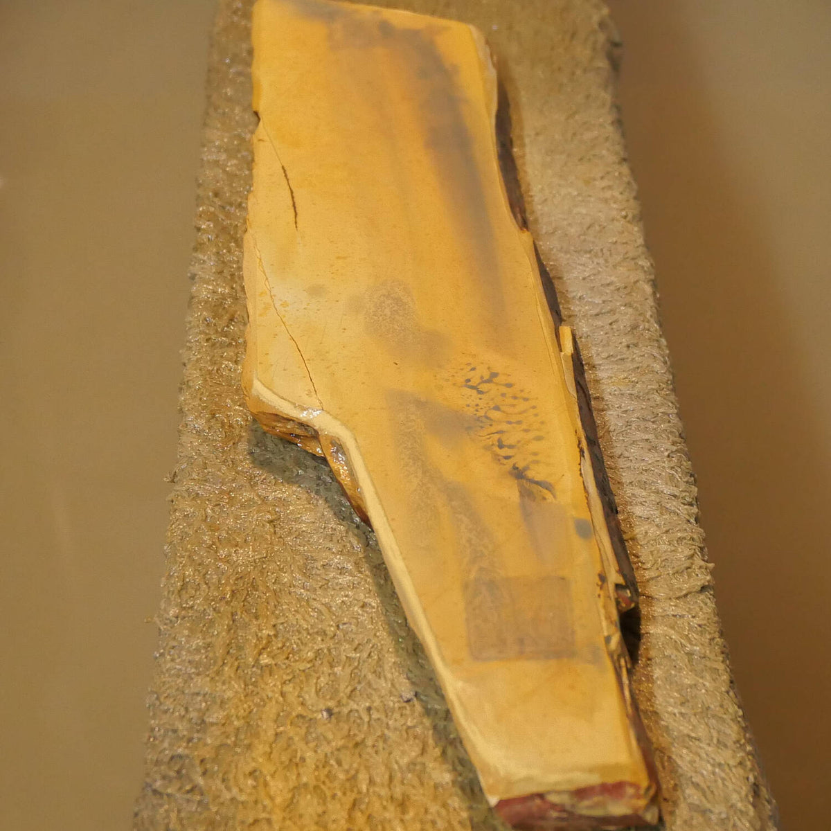 Pierre à aiguiser naturelle Nakayama, époque Hatanaka, Koppa, taillée à la main (58×207×15 mm)