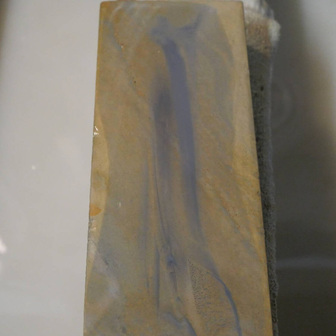 Pedra de amolar natural Ohira Hiroyama, tipo 30, seleção especial, boca macia, 76 × 208 × 36 mm