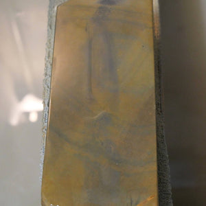Pedra de amolar natural Umazhiyama Aoto marrom‑preta tipo 80 66×177×35mm