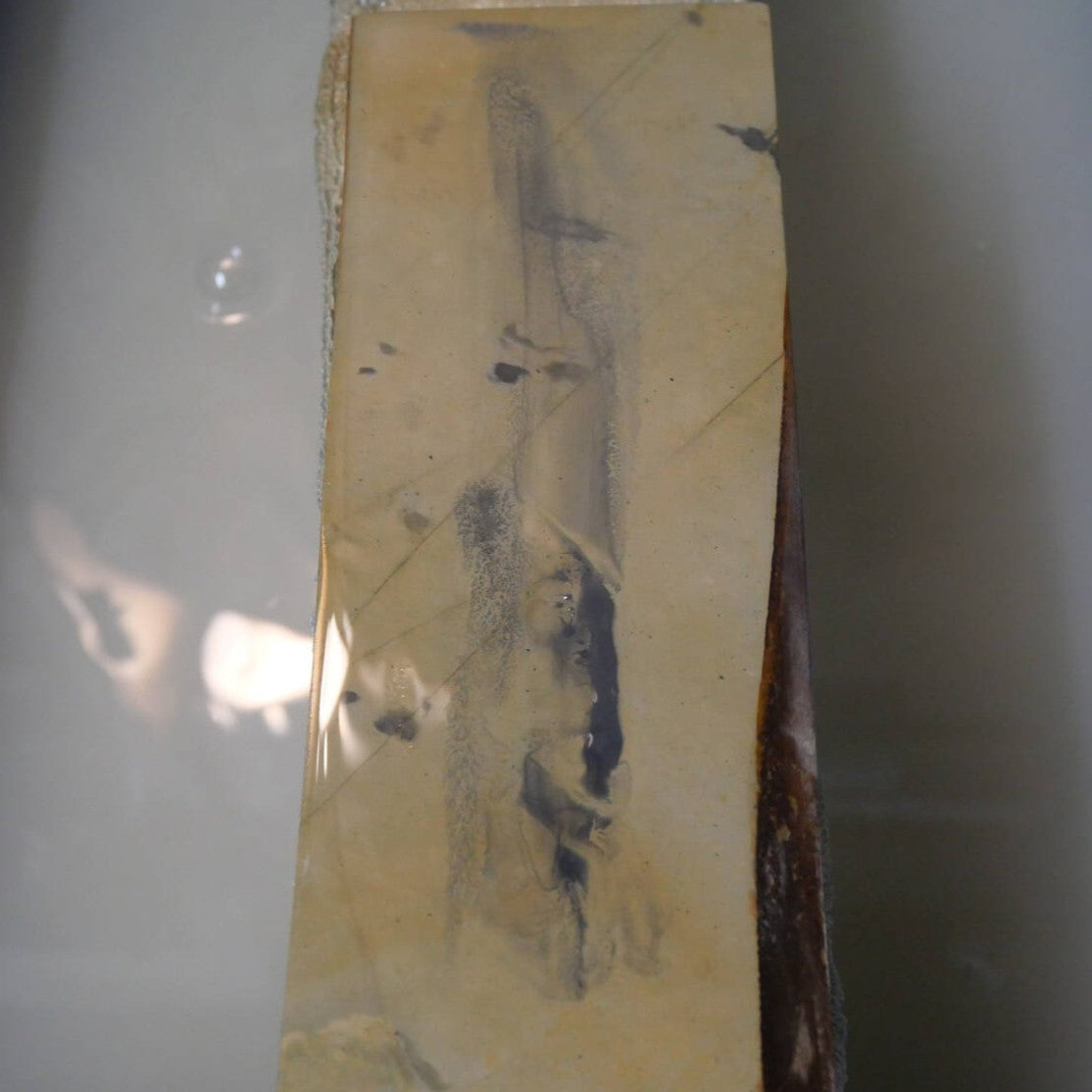 Pedra de amolar natural Wakasa “Karasu Tomae” 78 × 213 × 32 mm