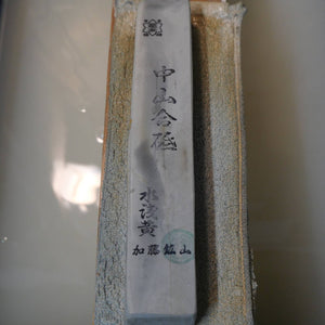 Pedra de amolar natural Nakayama awasedo, mizu-asagi, tipo sun, 36×213×24 mm