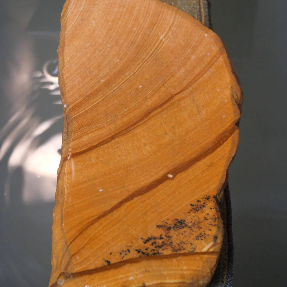 Miotsukushihime Pedra de Afiar Natural Iyo-Meito M29 Veios Vermelhos 92×197×30 mm