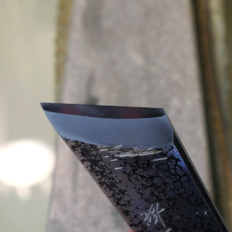 Miotsukushihime piedra de afilar natural Iyo Meito M46 Kokuzo negro 76×214×27 mm