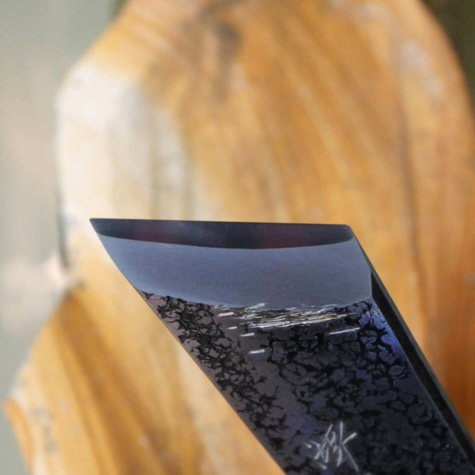 澪つくしひめ 天然砥石 伊豫銘砥 M47　木目 木箱入り　111×238×35ｍｍ