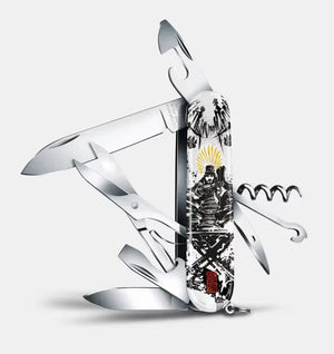 Victorinox VICTORINOX multiherramienta Climber ilustración sumi-e de la era Sengoku Tokugawa Ieyasu