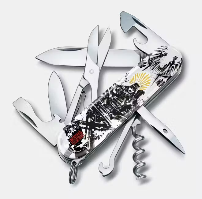 Victorinox VICTORINOX multiherramienta Climber ilustración sumi-e de la era Sengoku Tokugawa Ieyasu