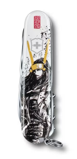 VICTORINOX Victorinox herramienta múltiple Climber ilustración sumi-e de la era Sengoku, Ishida Mitsunari