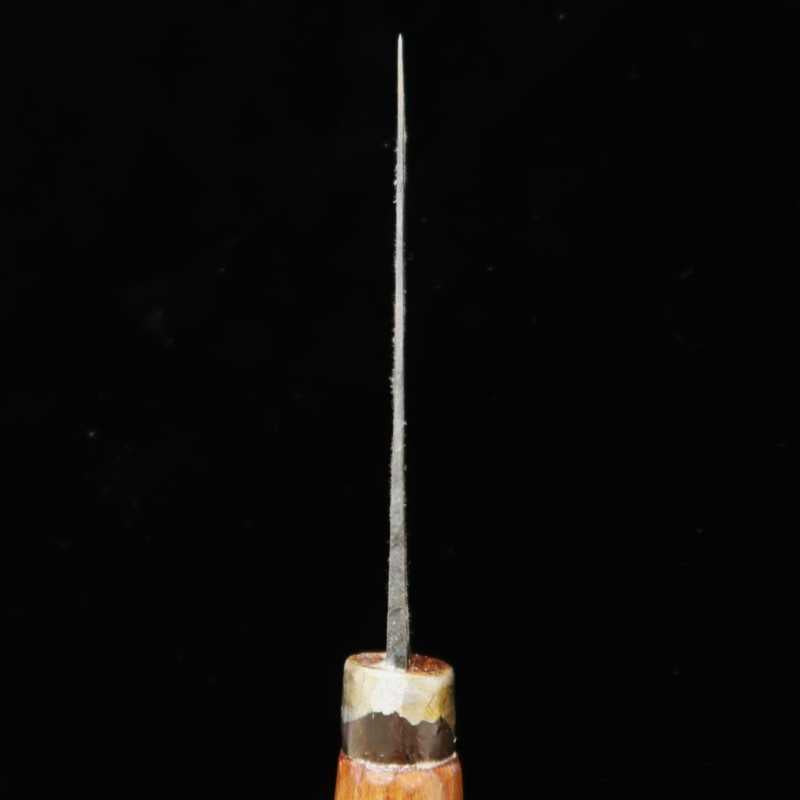 カニマン鍛治工房 ペティーナイフ 板バネ（炭素鋼・ジープ）クロ木柄 (90mm)