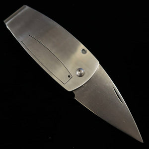 MCUSTAMoney Clip Knife "Family Crest" Aoi (50mm)