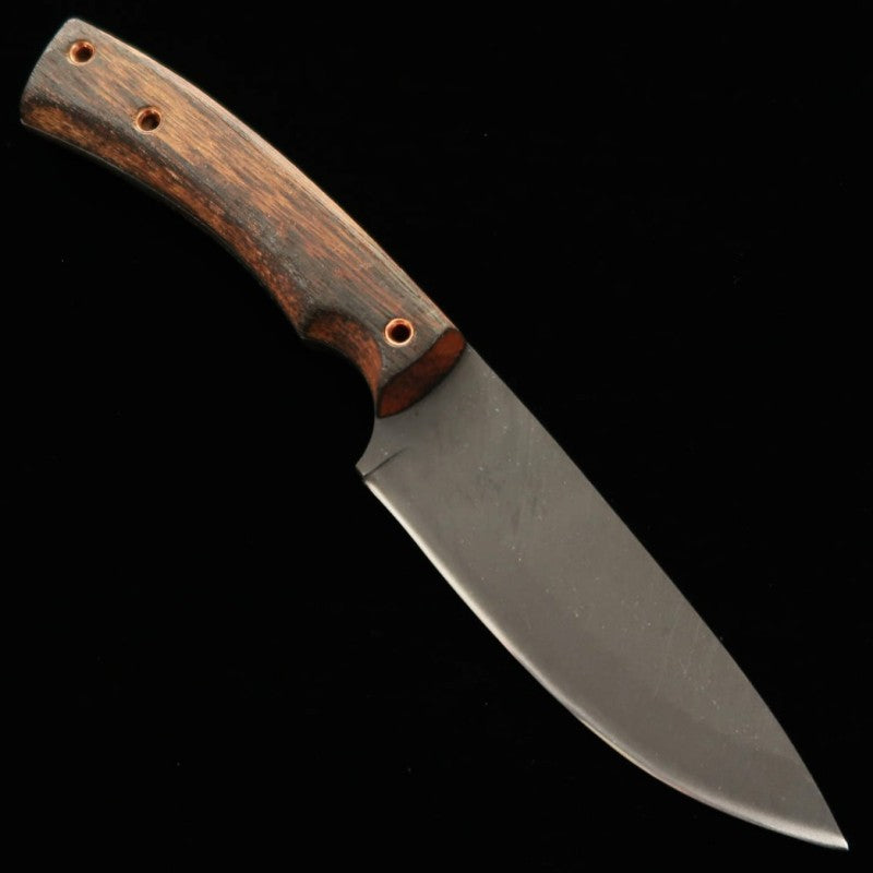 ZERO Kajiji Black Cat Capers Petty Modèle B-1 80crv2 Manche en bois naturel avec étui Kydex (95 mm)