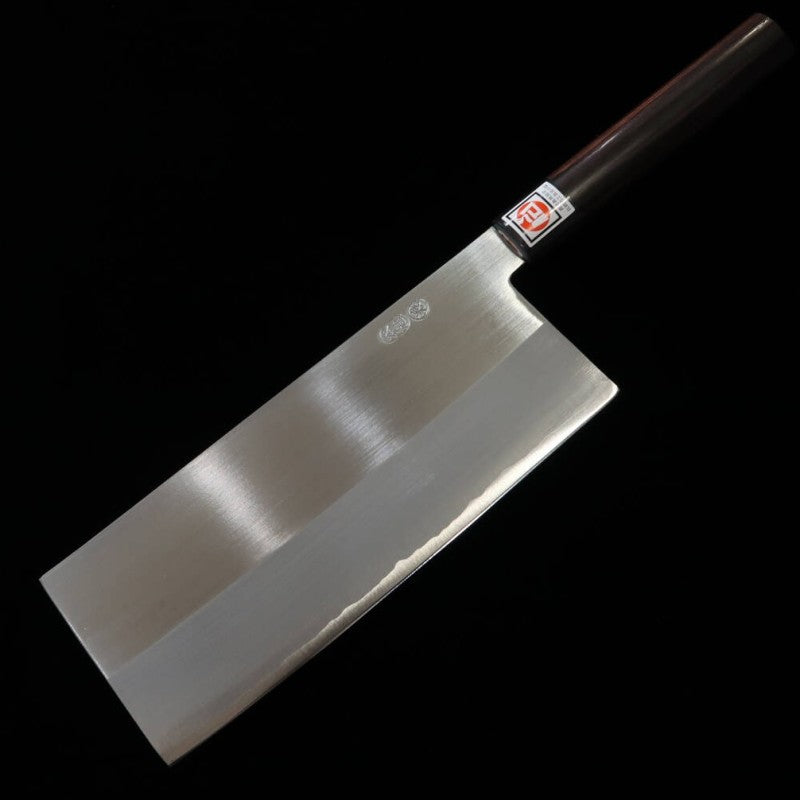 Ikenami Hamono IKENAMI HAMONO Acier Ao n°2 Âme douce polie Manche en palissandre Couteau chinois (210 mm)