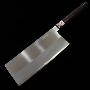 IKENAMI HAMONO Chinese Knife Aogami No. 2 Polished Rosewood Handle (210mm) 