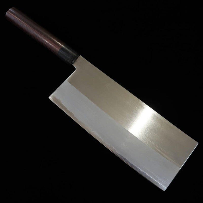 IKENAMI HAMONO Chinese Knife Aogami No. 2 Polished Rosewood Handle (210mm) 