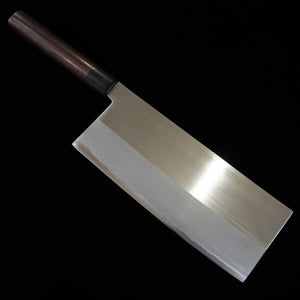 IKENAMI HAMONO Chinese Knife Aogami No. 2 Polished Rosewood Handle (210mm) 