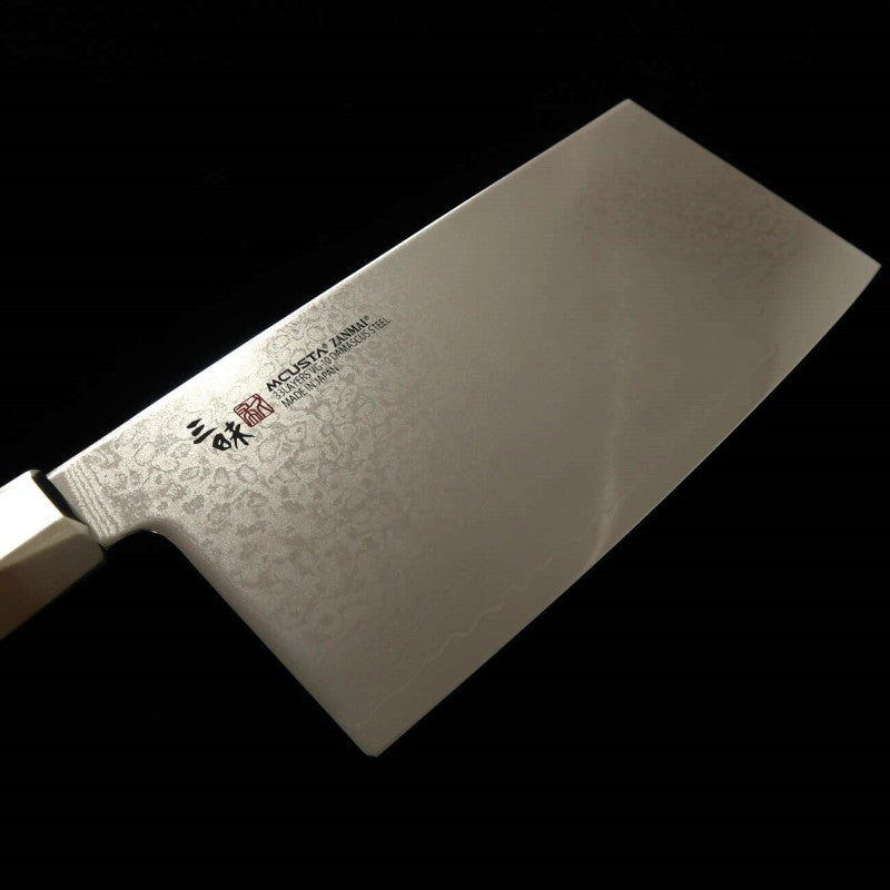Chinese cleaver MCUSTA ZANMAI Betsu Atsurae VG10 Damascus (180mm)