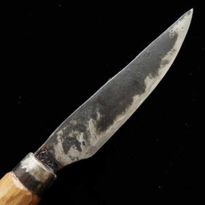 カニマン鍛治工房 ペティーナイフ 板バネ（炭素鋼）アリク柄（ウレタン塗布）(100mm)