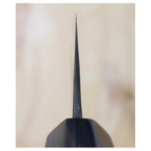 ANRYU Bunka Aogami Super Finition martelée noire Manche octogonal en bois de rose (170 mm)