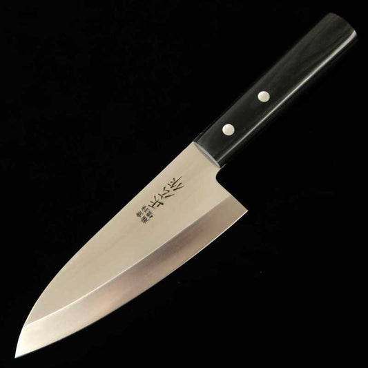 Deba para zurdos MAHASHIRO acero inoxidable (150-180 mm)