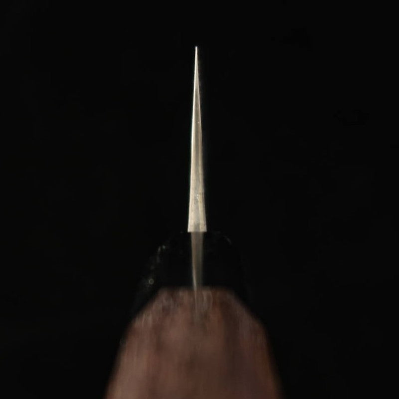 ANRYU Gyuto acier bleu super, martelé, finition noire, manche octogonal en bois de rose (210/240 mm)