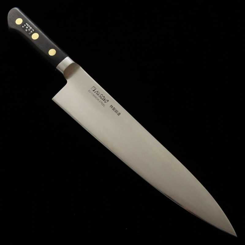 Misono EU Carbone Couteau de chef Manche en bois composite noir (180-270 mm)