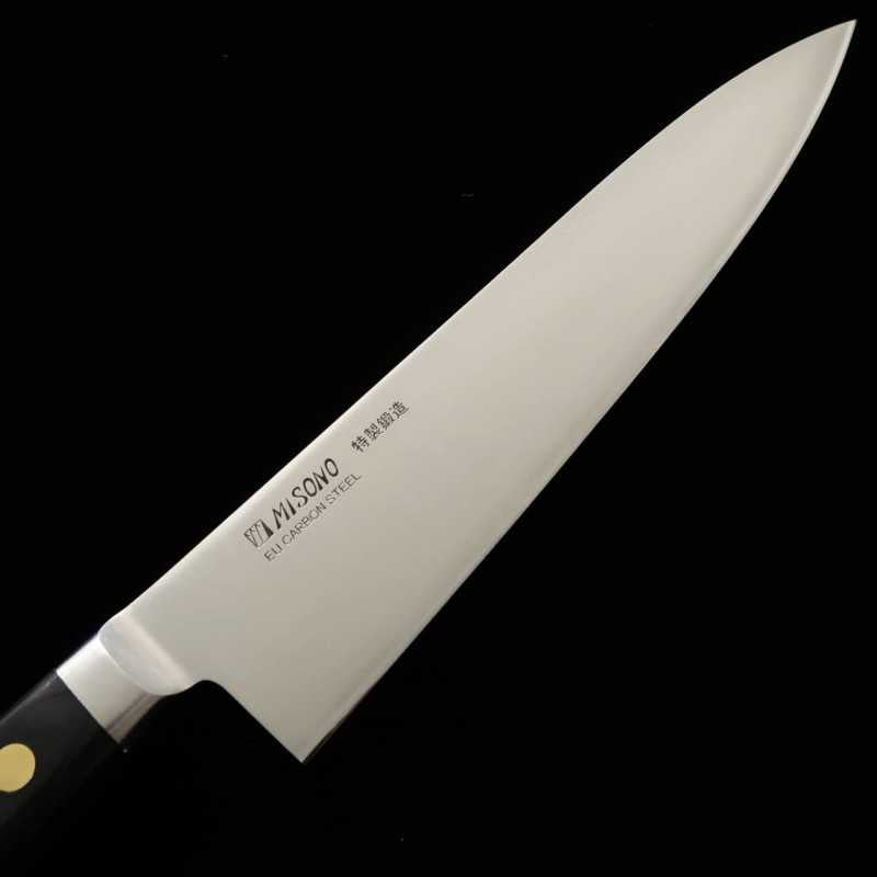 Gyuto Misono EU Carbon com cabo em madeira compensada preta (180-270mm)