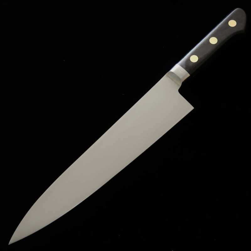 Gyuto Misono EU Carbon com cabo em madeira compensada preta (180-270mm)
