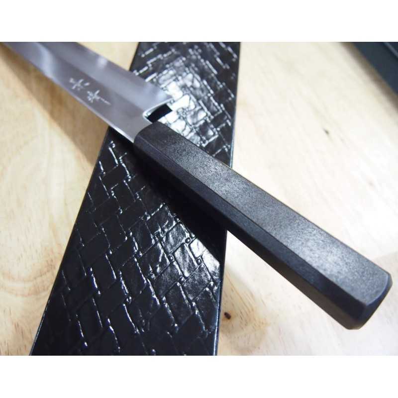 Kagekiyo Acier Gin-san Kiritsuke japonais Manche octogonal laqué (240 mm)