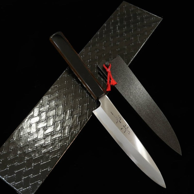 景清 KAGEKIYO Acero azul nº 1, laca negra brillante, petty (150/210 mm)