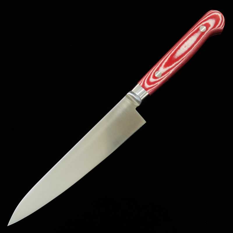SUISIN Petty INOX PREMIUM Micarta Handle Red/White (150mm)